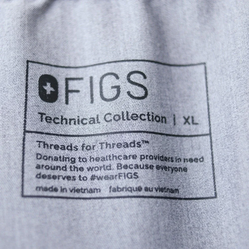 FIGS‎ Scrub Pants Technical Collection Mens XL Grey TM3001 Cargo Medical PO 1897